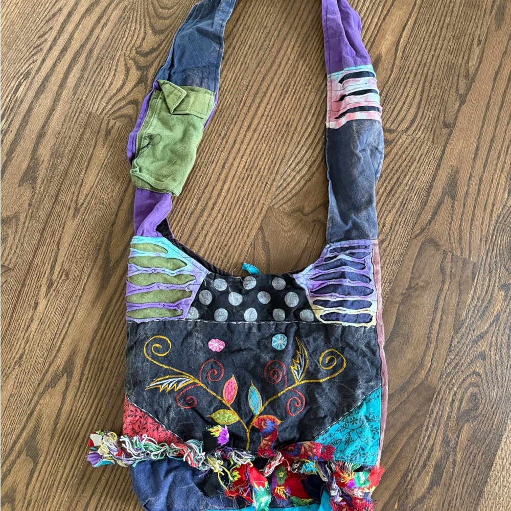 Boho Chic Embroidered Shoulder Bag